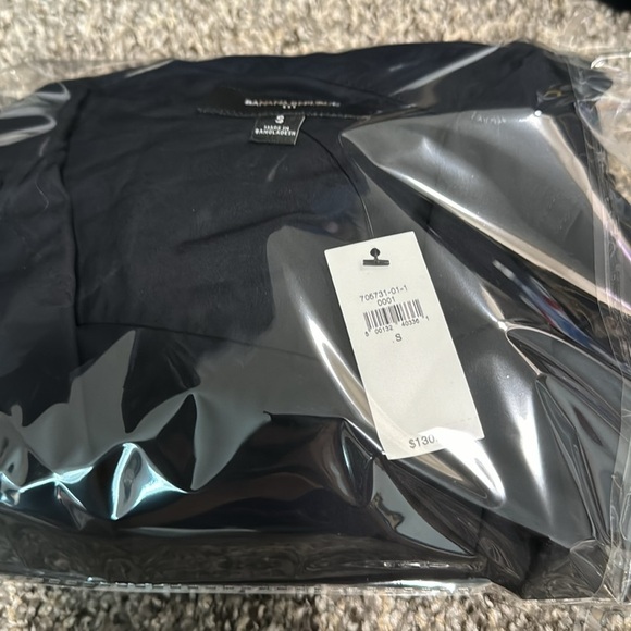 NWT! Banana Republic Black TIE-WAIST MIDI POPLIN SHIRTDRESS - Picture 10 of 11